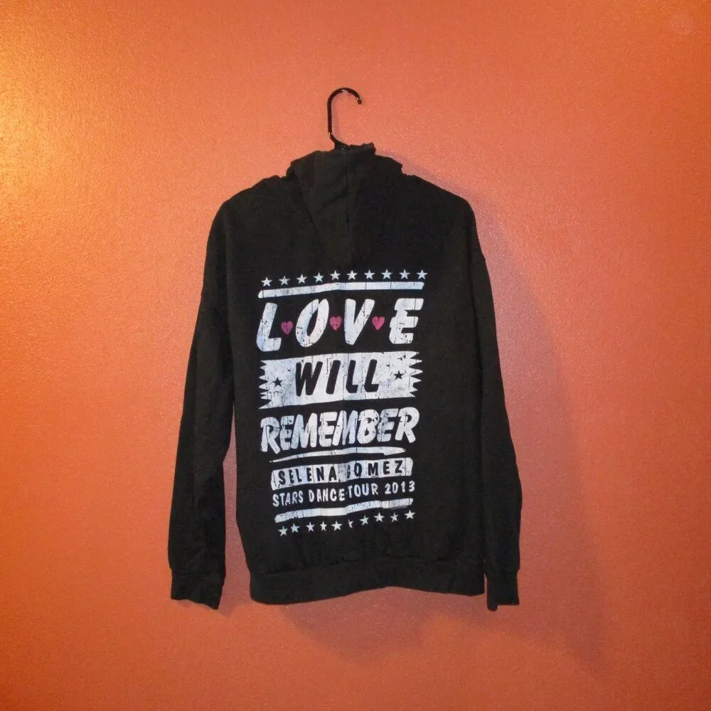 Salena Gomez Tultex Woman X Large Full Zip Pockets Graphic Concert Hooded Jacket - Picture 7 of 10